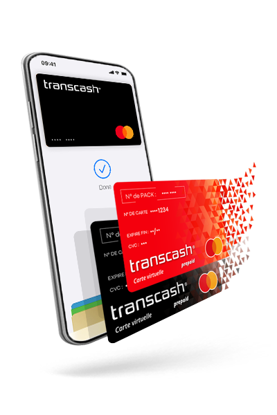 Cartes virtuelles Transcash et paiement mobile