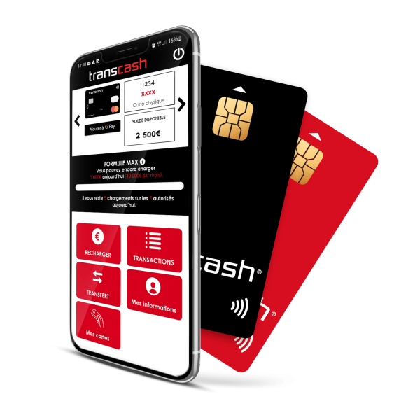 App Transcash and cards