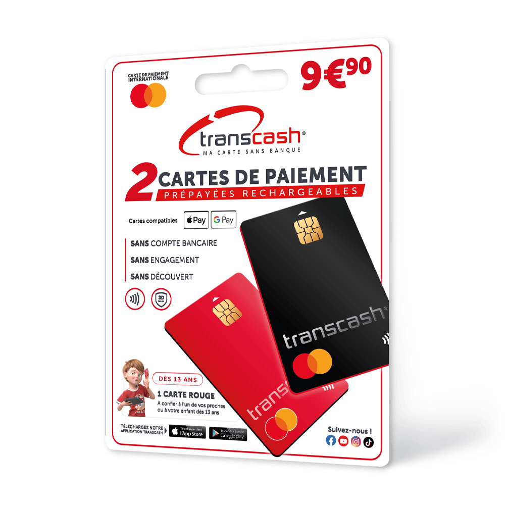 Secure pack de cartes Transcash Mastercard