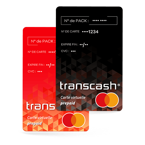 Cartes virtuelles Transcash Mastercard