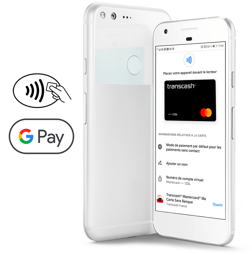 Google Pay cartes Transcash Mastercard