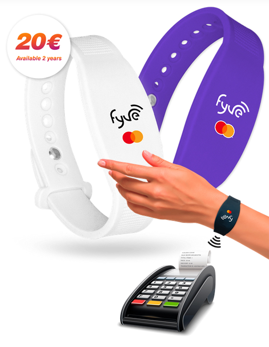 Fyve wristbands and contactless payment