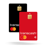 2 cartes de paiement et retrait Transcash Mastercard